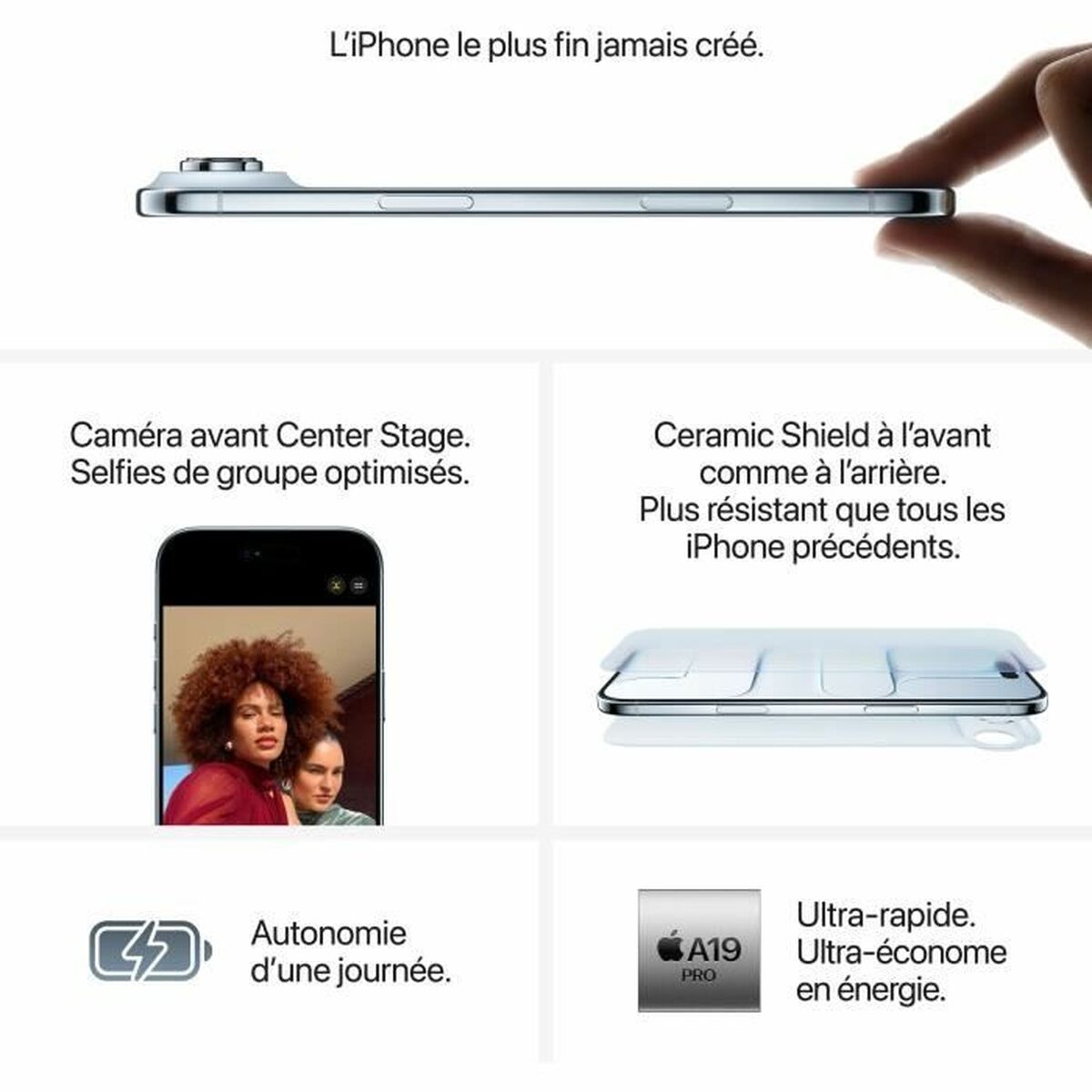 Apple Nutitelefonid Apple 6,5" A19 Pro 512 Gb Valge