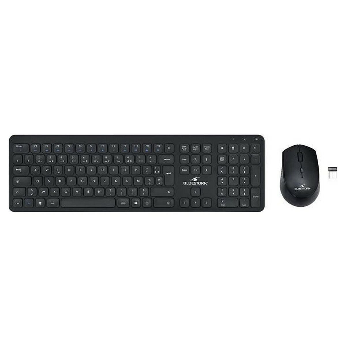 Bluestork Klaviatuur Ja Hiir Bluestork Easy Slim Azerty Must Prantsuse
