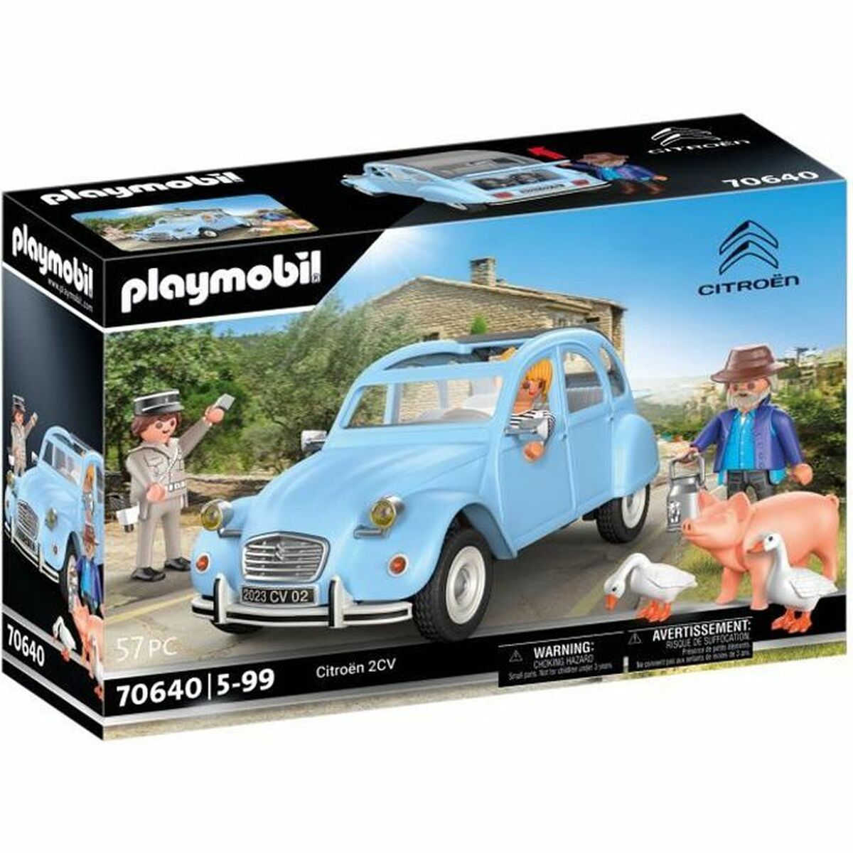 Playmobil Sõidukite Mängukomplekt Playmobil Citroen 2Cv 70646 Auto Sinine 57 Tükid, Osad