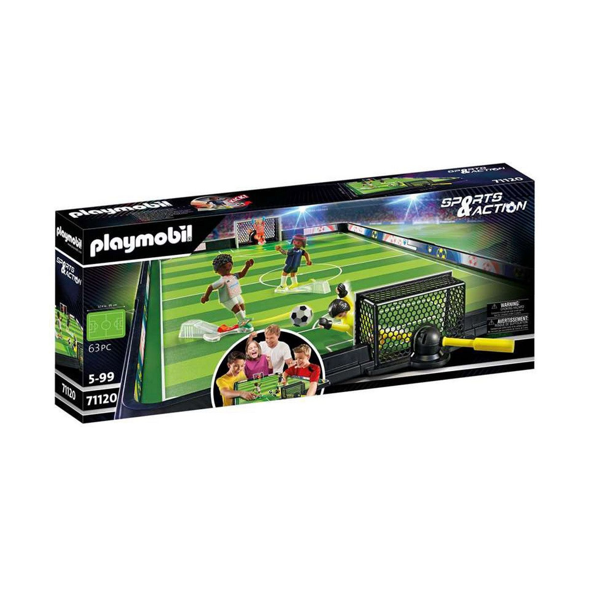 Playmobil Playset Playmobil Sports & Action Football Pitch 63 Tükid, Osad 71120