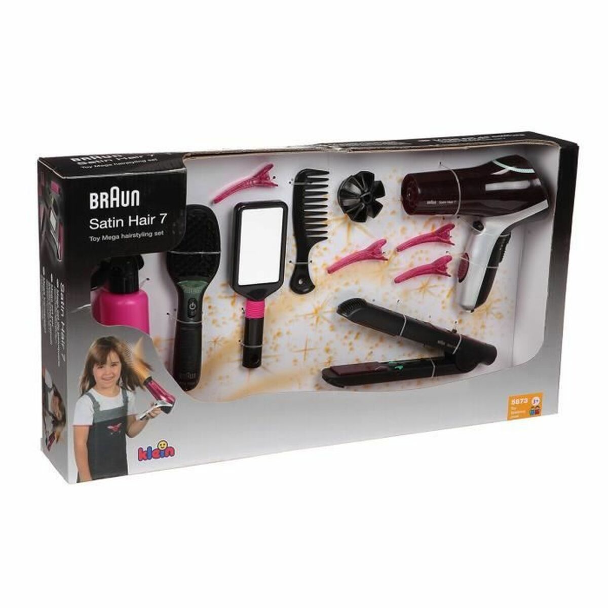 Klein Toys Aksessuaarid Klein Set Braun Satin Hair 7