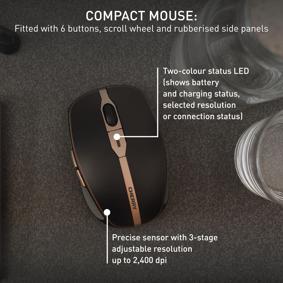 Cherry Klaviatuur Ja Hiir Cherry Jd-9100Es-2 Must Hispaania Qwerty