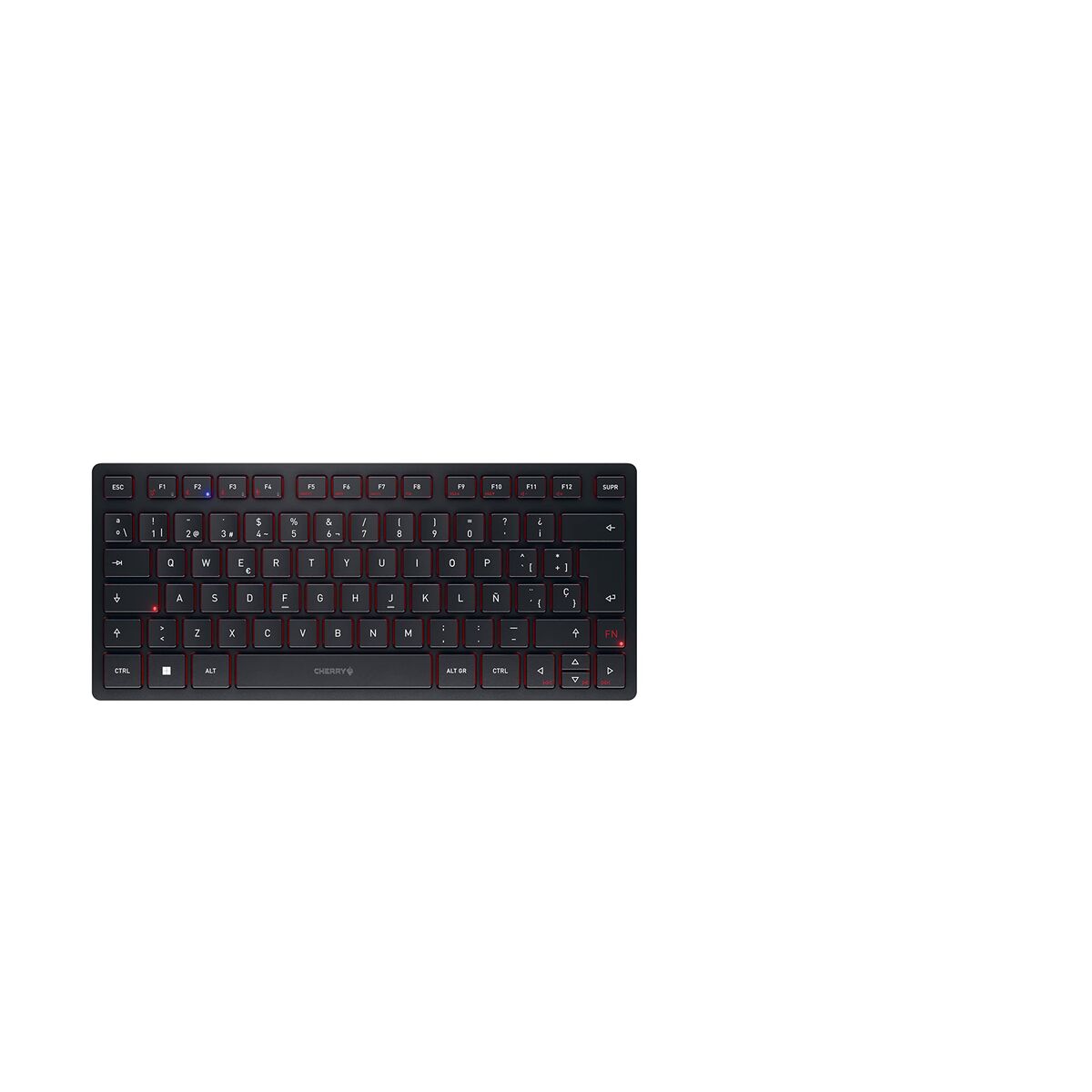 Cherry Klaviatuur Cherry Kw 9200 Mini Must Hispaaniakeelne Qwerty Qwerty