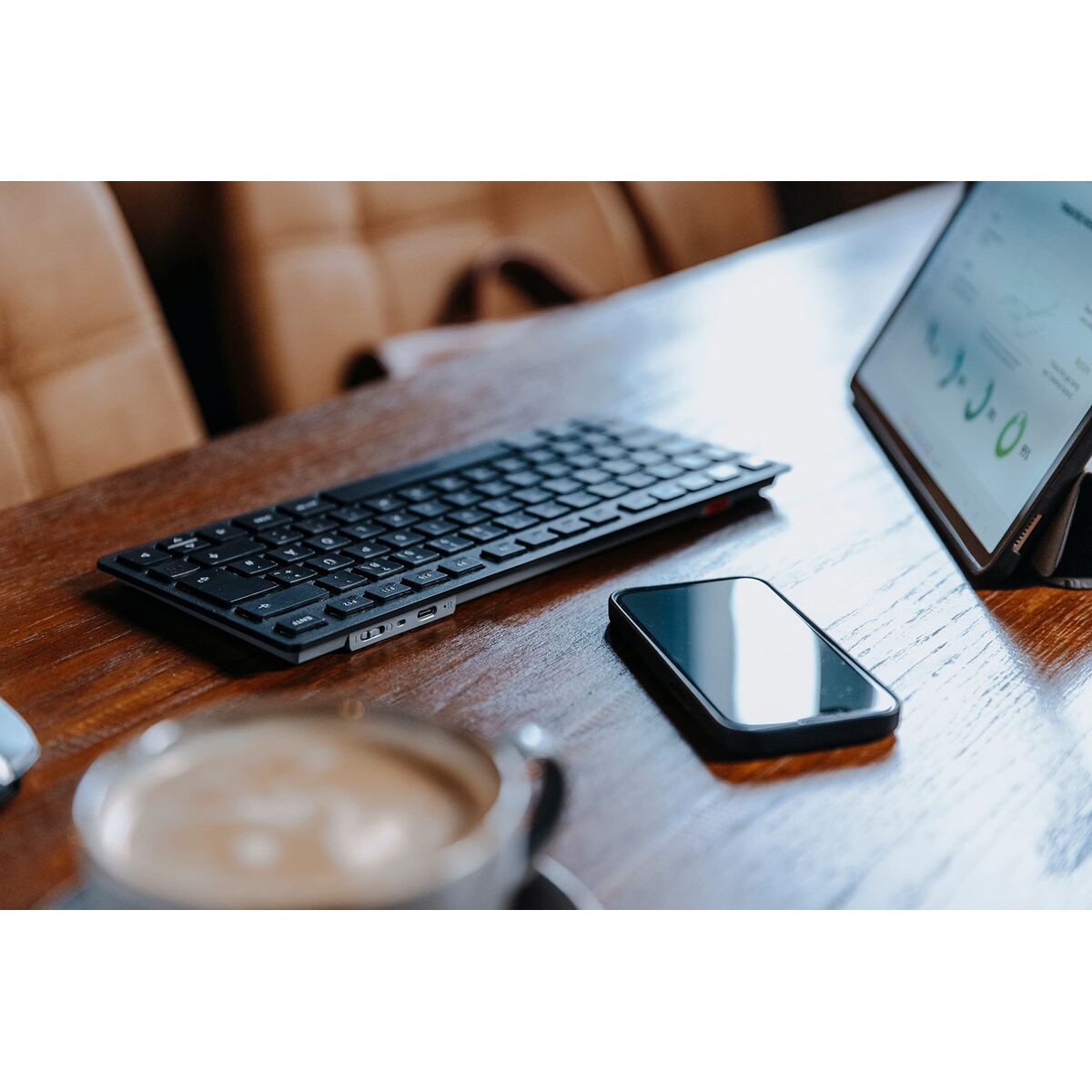 Cherry Klaviatuur Cherry Kw 9200 Mini Must Hispaaniakeelne Qwerty Qwerty