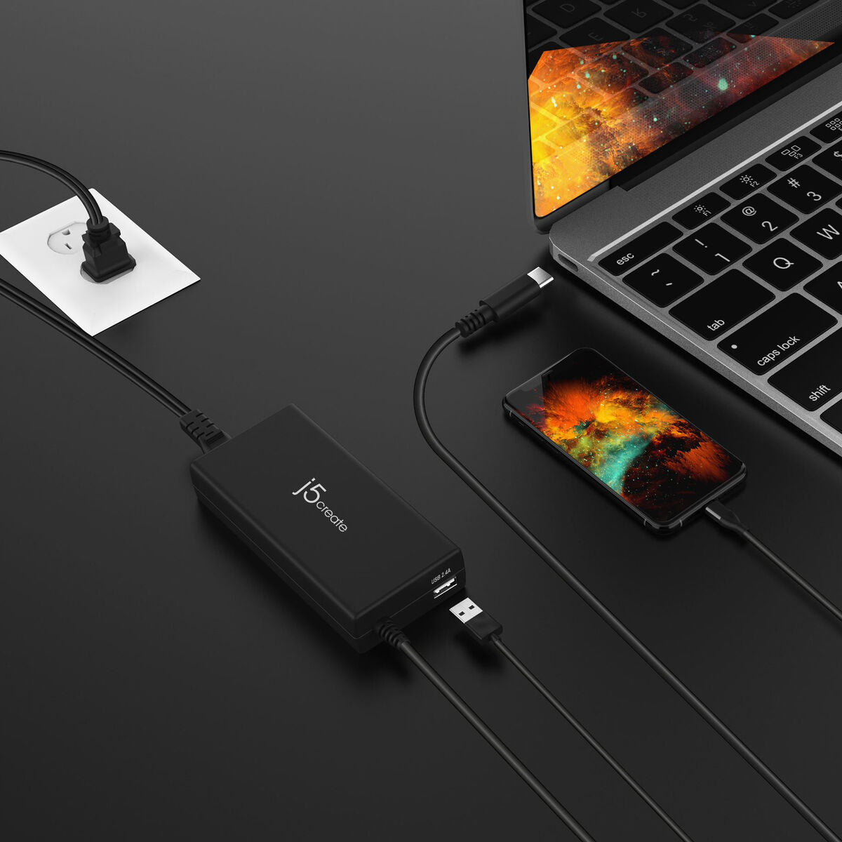 J5Create Kaasaskantav Laadija J5Create Jup2290C-En Must