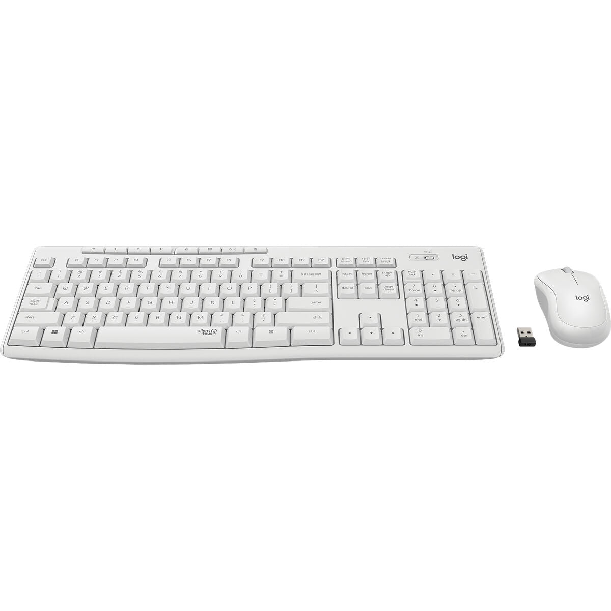 Logitech Klaviatuur Ja Juhtmevaba Hiir Logitech Mk295 Valge Prantsuse Azerty
