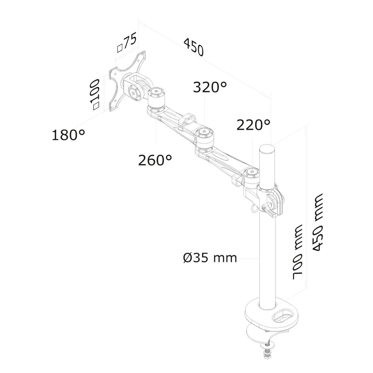 Neomounts Lauatugi Ekraanile Neomounts Fpma-D935G 10" 30"