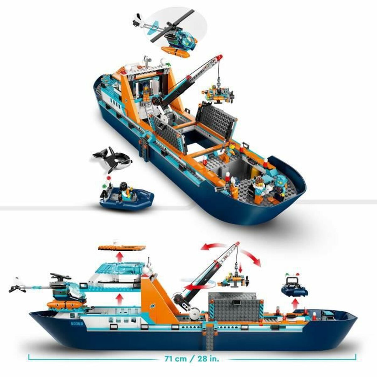 Lego Konstruktsioon Komplekt Lego 60368 The Arctic Exploration Ship Mitmevärviline 815 Tükid, Osad