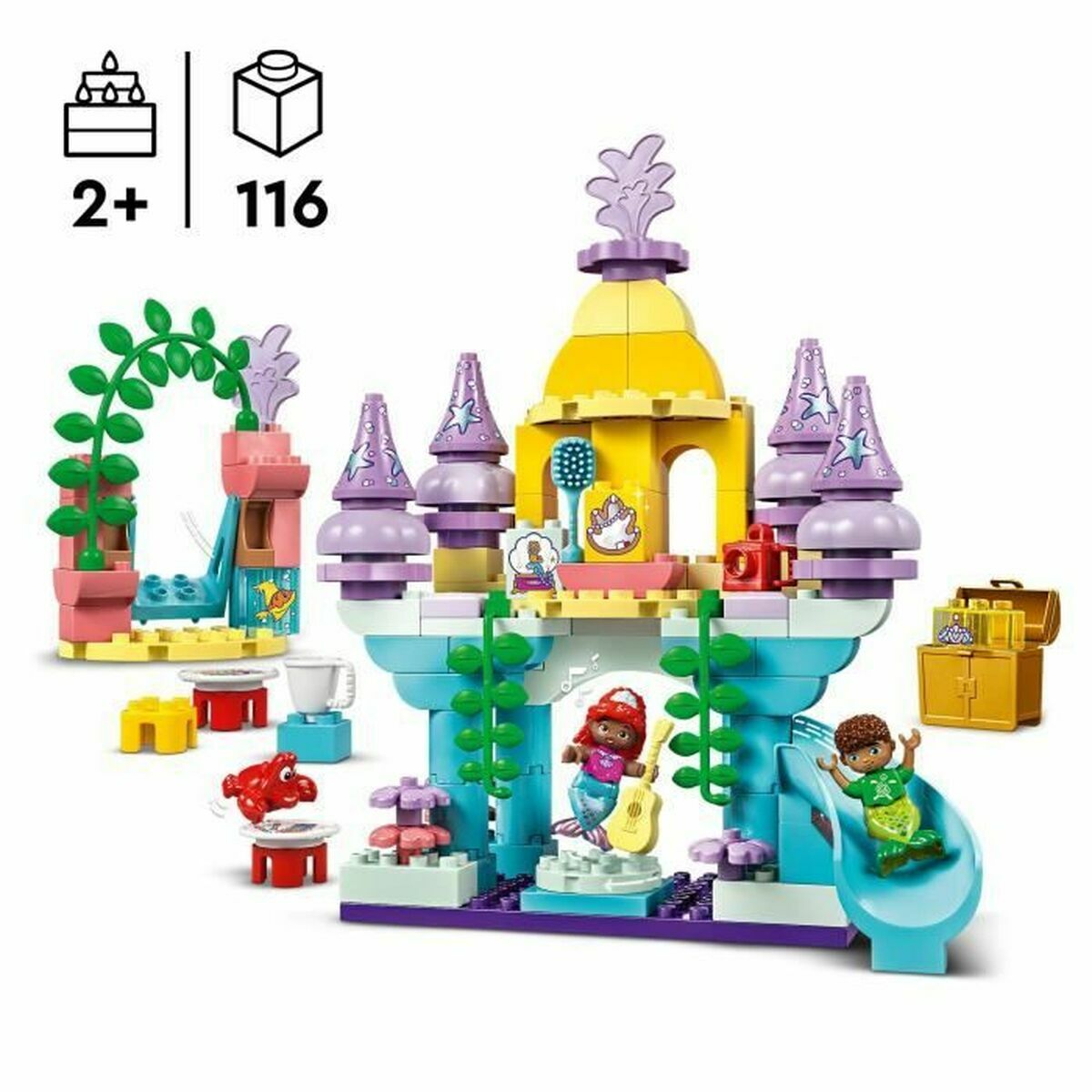 Lego Konstruktsioon Komplekt Lego Disney 10435 Ariel's Magical Underwater Palace Mitmevärviline 116 Tükid, Osad