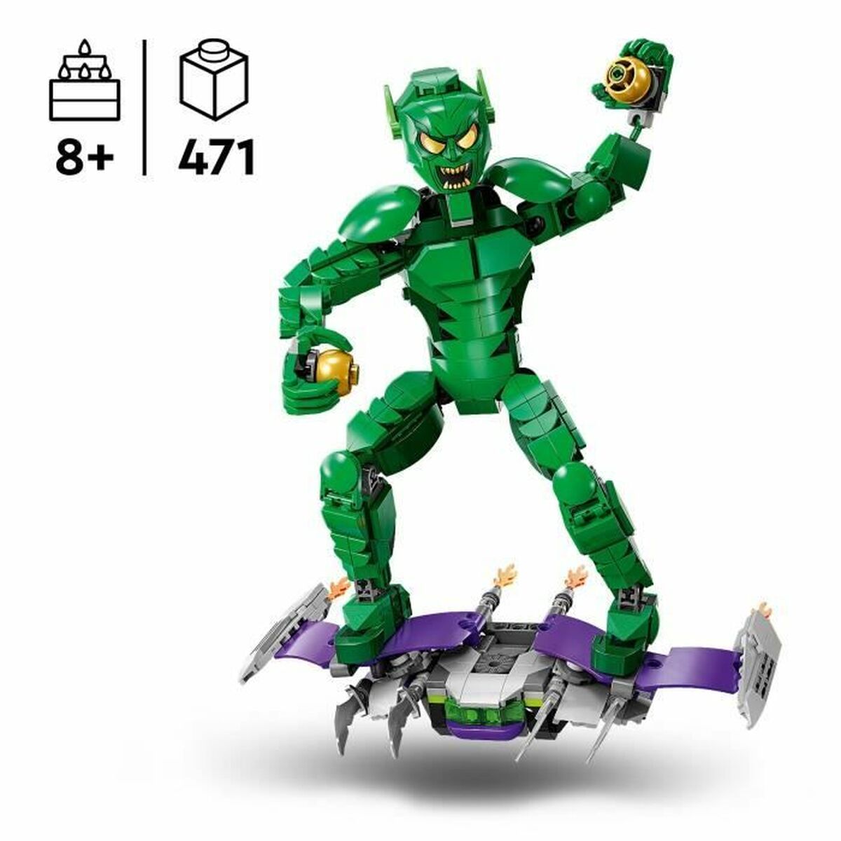 Lego Konstruktsioon Komplekt Lego 76284 Green Goblin Mitmevärviline 471 Tükid, Osad