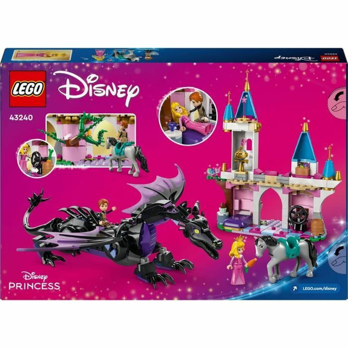 Lego Konstruktsioon Komplekt Lego Disney Princess 43240 Maleficent As A Dragon Mitmevärviline 583 Tükid, Osad