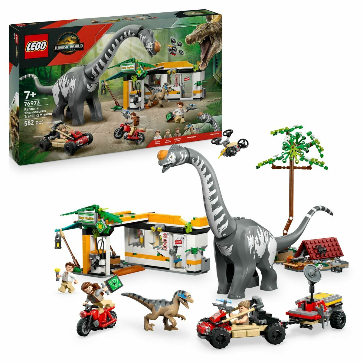 Lego Konstruktsioon Komplekt Lego Jurassic World 76973 Raptor & Titanosaurus Tracking Mission