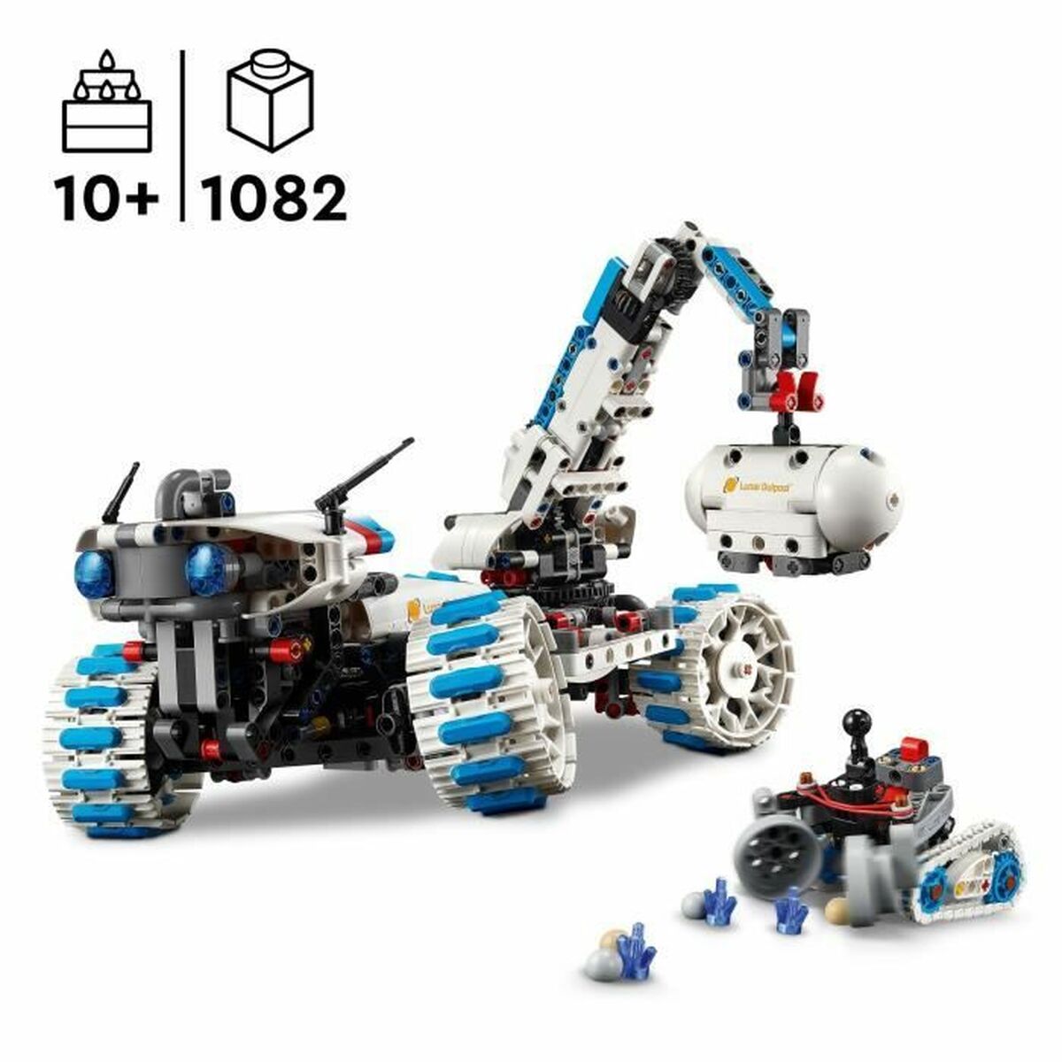 Lego Konstruktsioon Komplekt Lego 42211 Lunar Outpost Moon Rover Space Vehicle 1082 Tükid, Osad