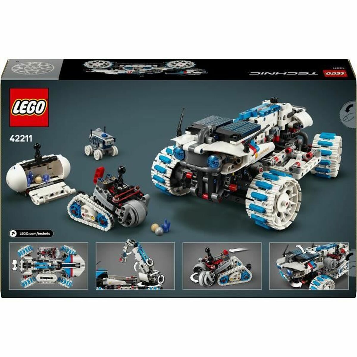 Lego Konstruktsioon Komplekt Lego 42211 Lunar Outpost Moon Rover Space Vehicle 1082 Tükid, Osad