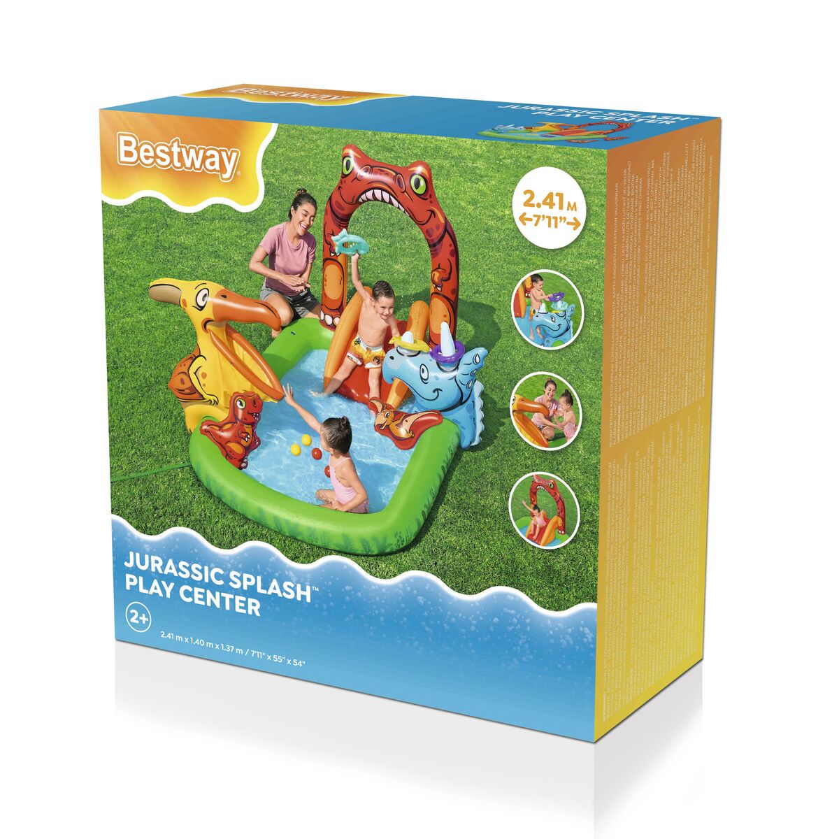 Bestway Täispuhutav Lastebassein Bestway Jurassic Splash 240 X 140 X 137 Cm