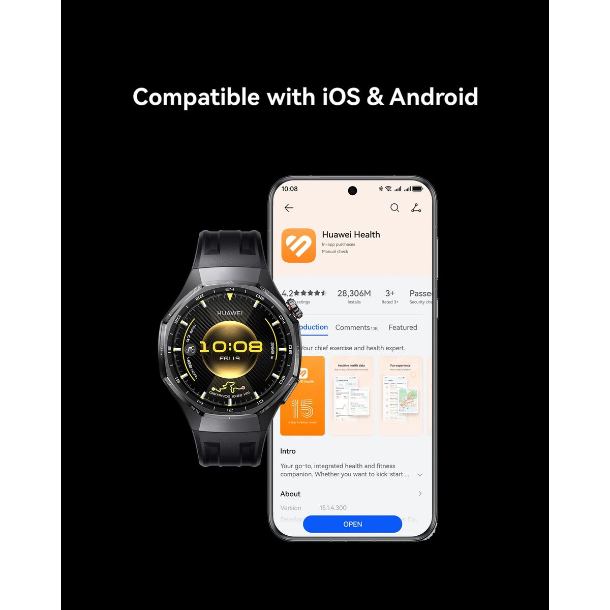Huawei Nutikell Huawei Watch Gt 6 Pro 46Mm Atum-B29M Hõbedane 1,47" 46 Mm