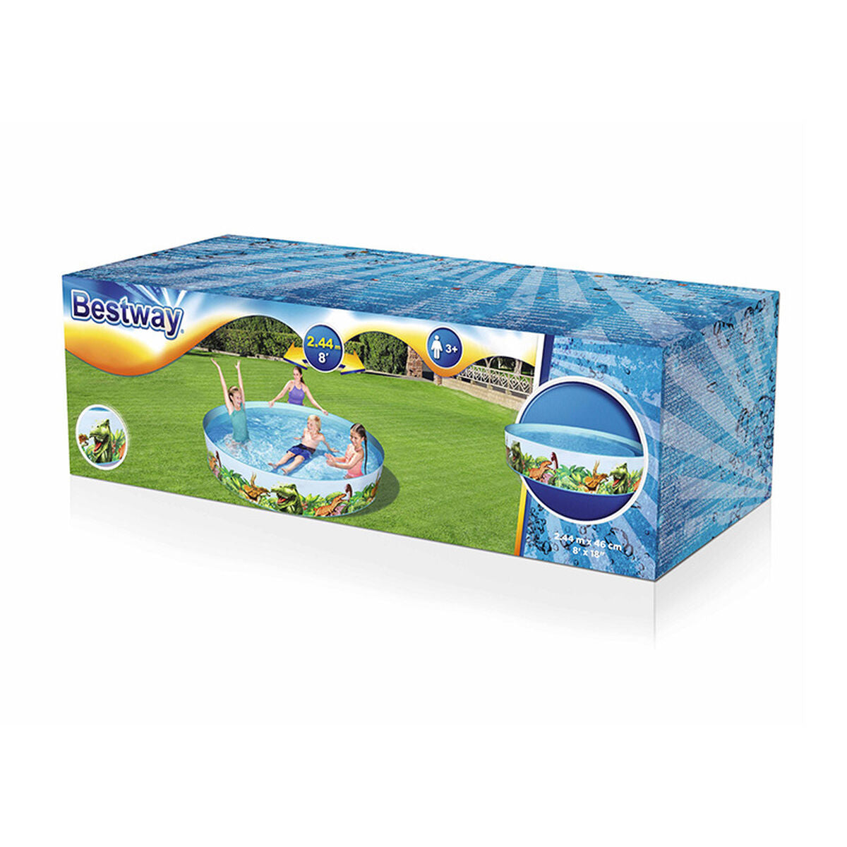 Bestway Täispuhutav Lastebassein Bestway Dinosaurused 244 X 46 Cm