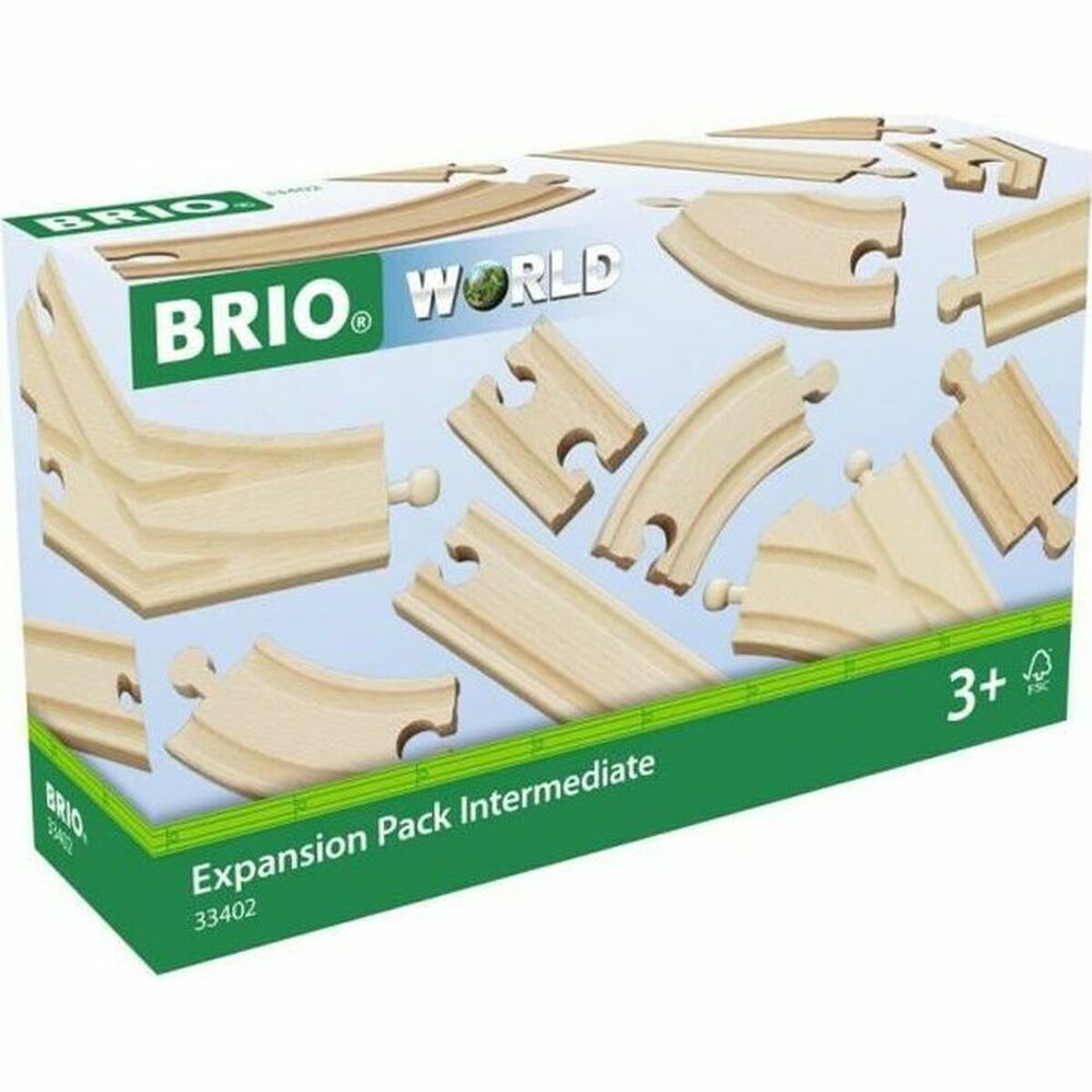 Brio Raudtee Rööbas Brio Intermediate Evolution Set Puit 16 Tükid, Osad