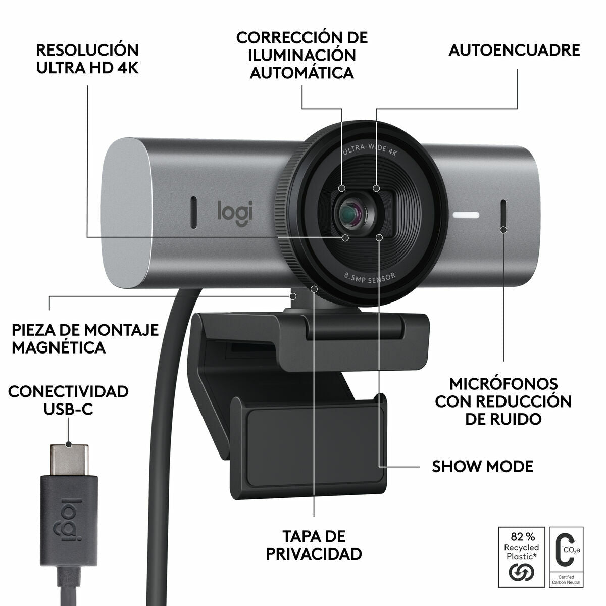 Logitech Veebikaamera Logitech 960-001559 4K Ultra Hd