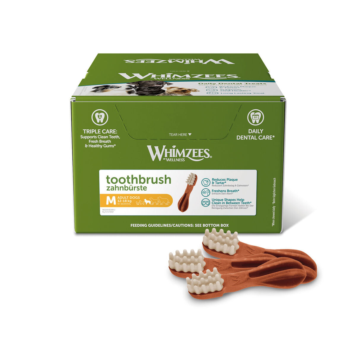 Whimzees Märgtoit Whimzees Toothbrush 75 Ühikut