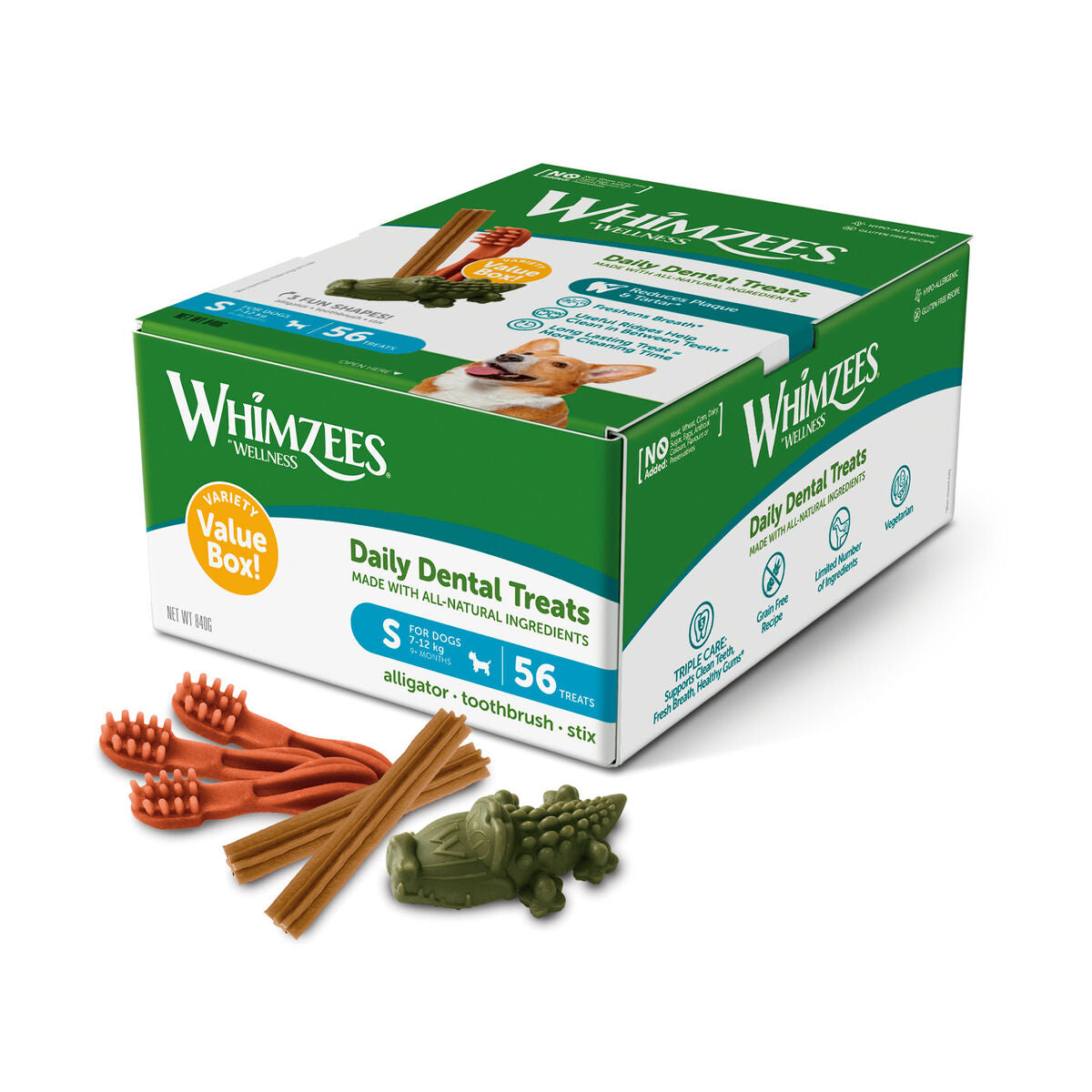 Whimzees Märgtoit Whimzees Daily Dental Treats 56 Ühikut