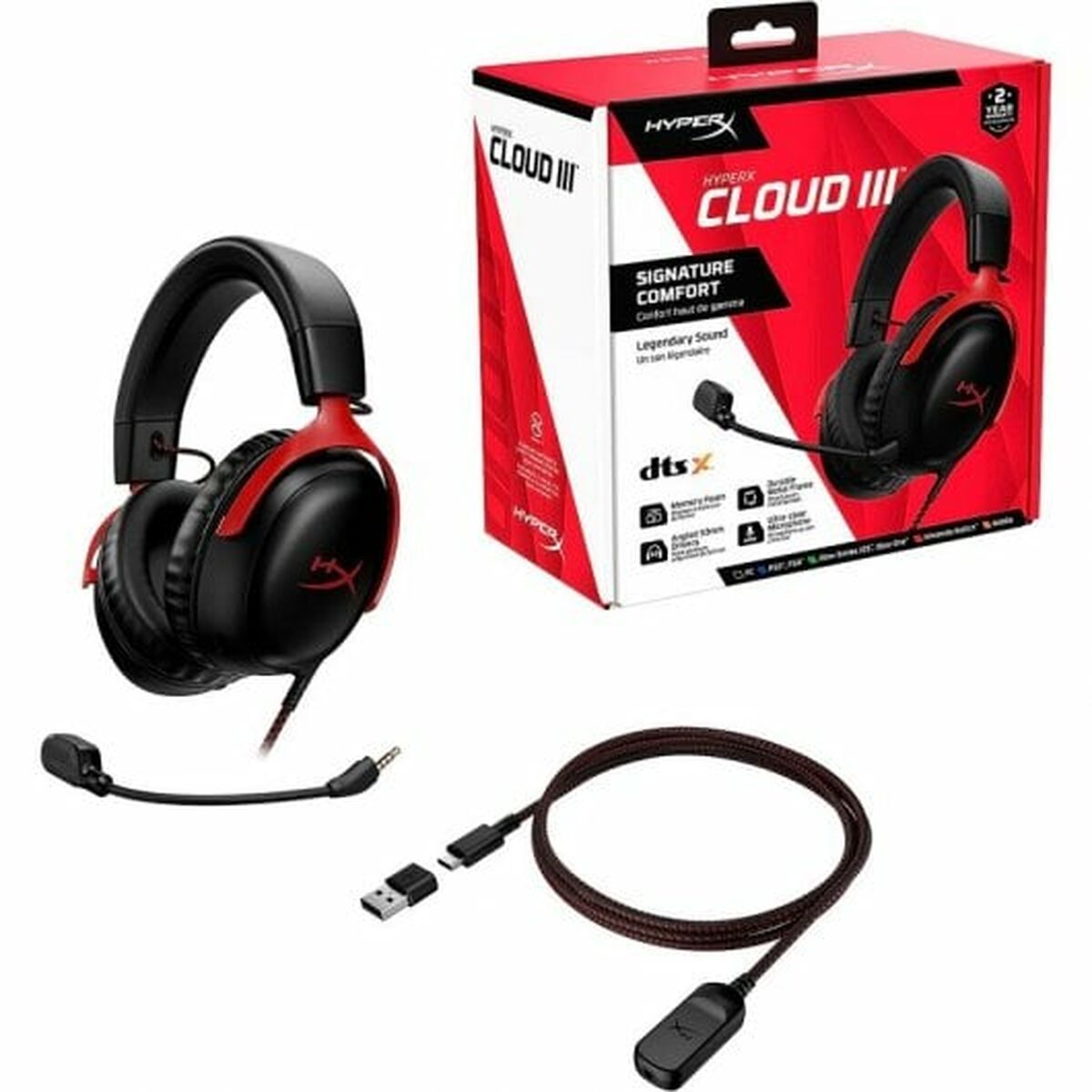 Hyperx Kõrvaklapid Mikrofoniga Hyperx Cloud Iii Must