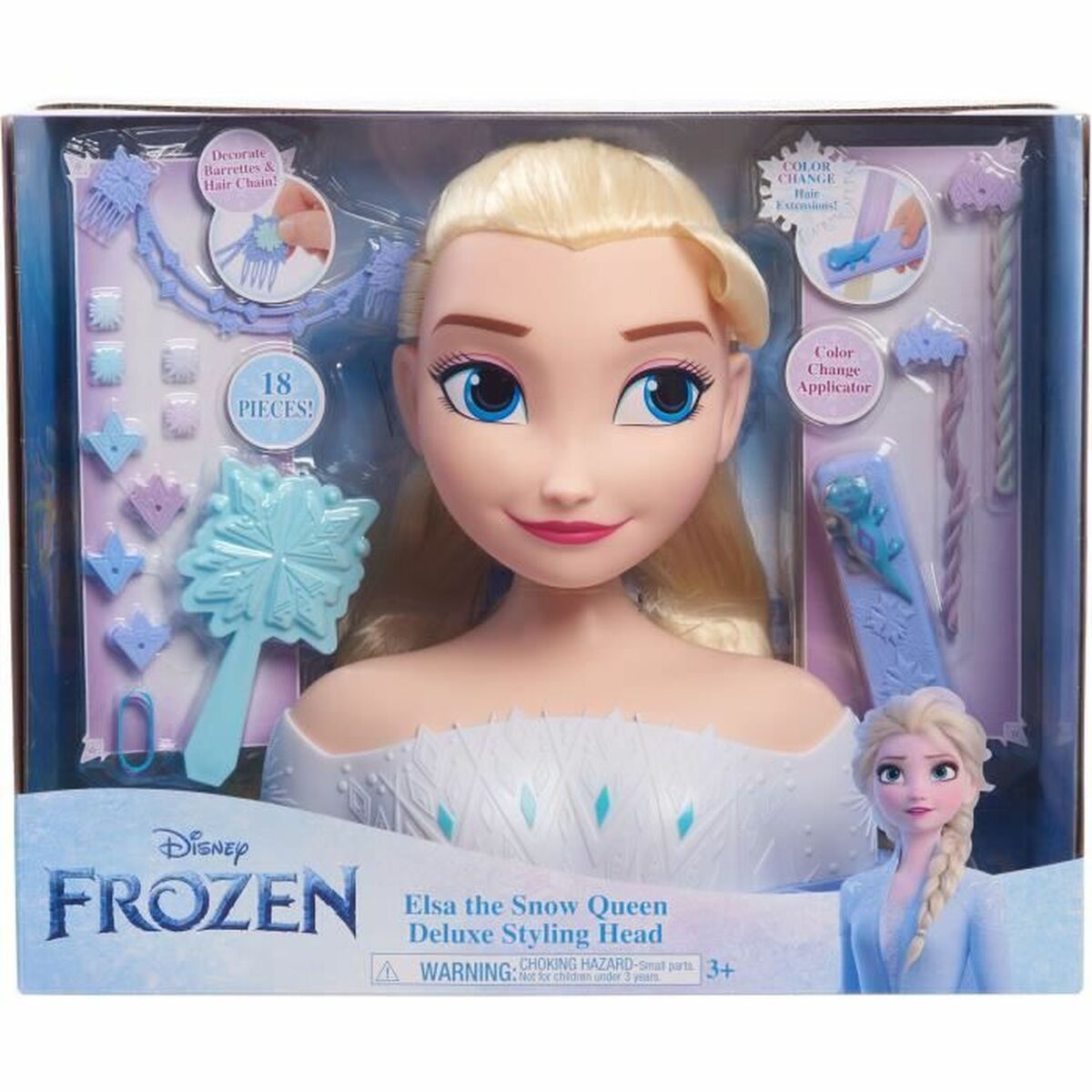 Frozen Beebinukk Aksessuaaridega Frozen Elsa Deluxe Styling Head