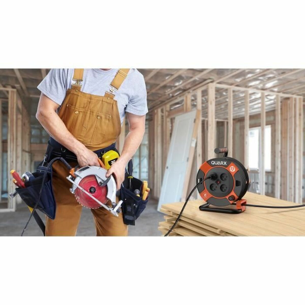 Quarx Pikendusjuhe Quarx H05Vv-F Must 25 M