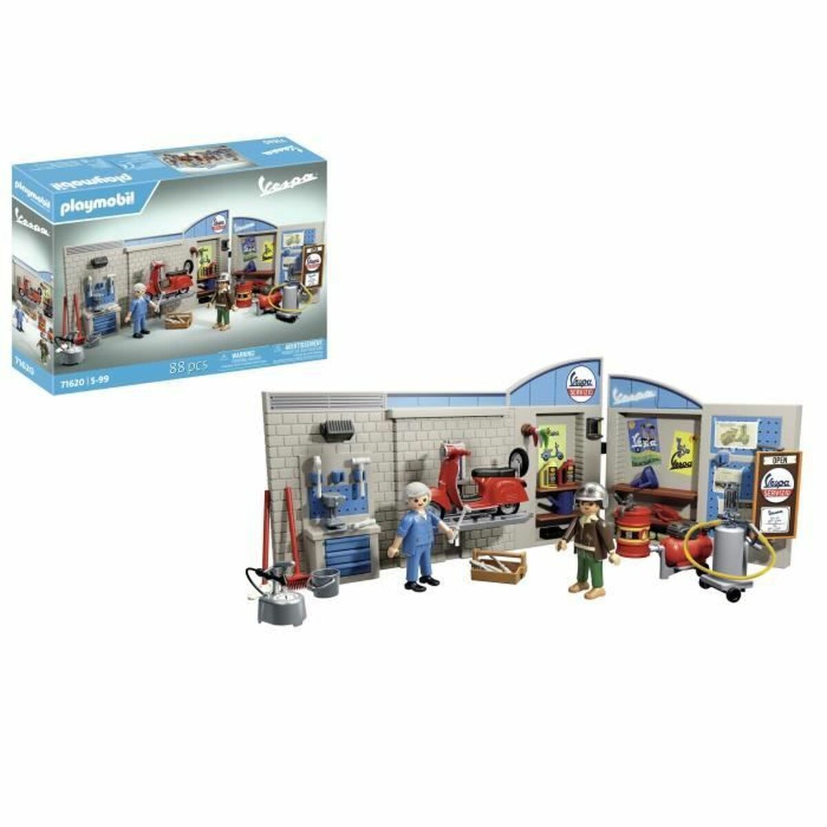 Playmobil Playset Playmobil Vespa Retro Garage