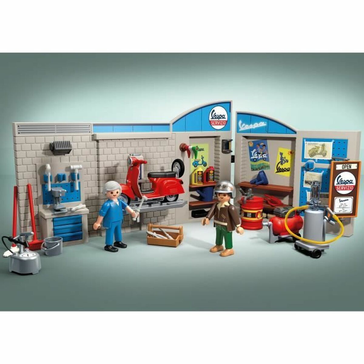 Playmobil Playset Playmobil Vespa Retro Garage