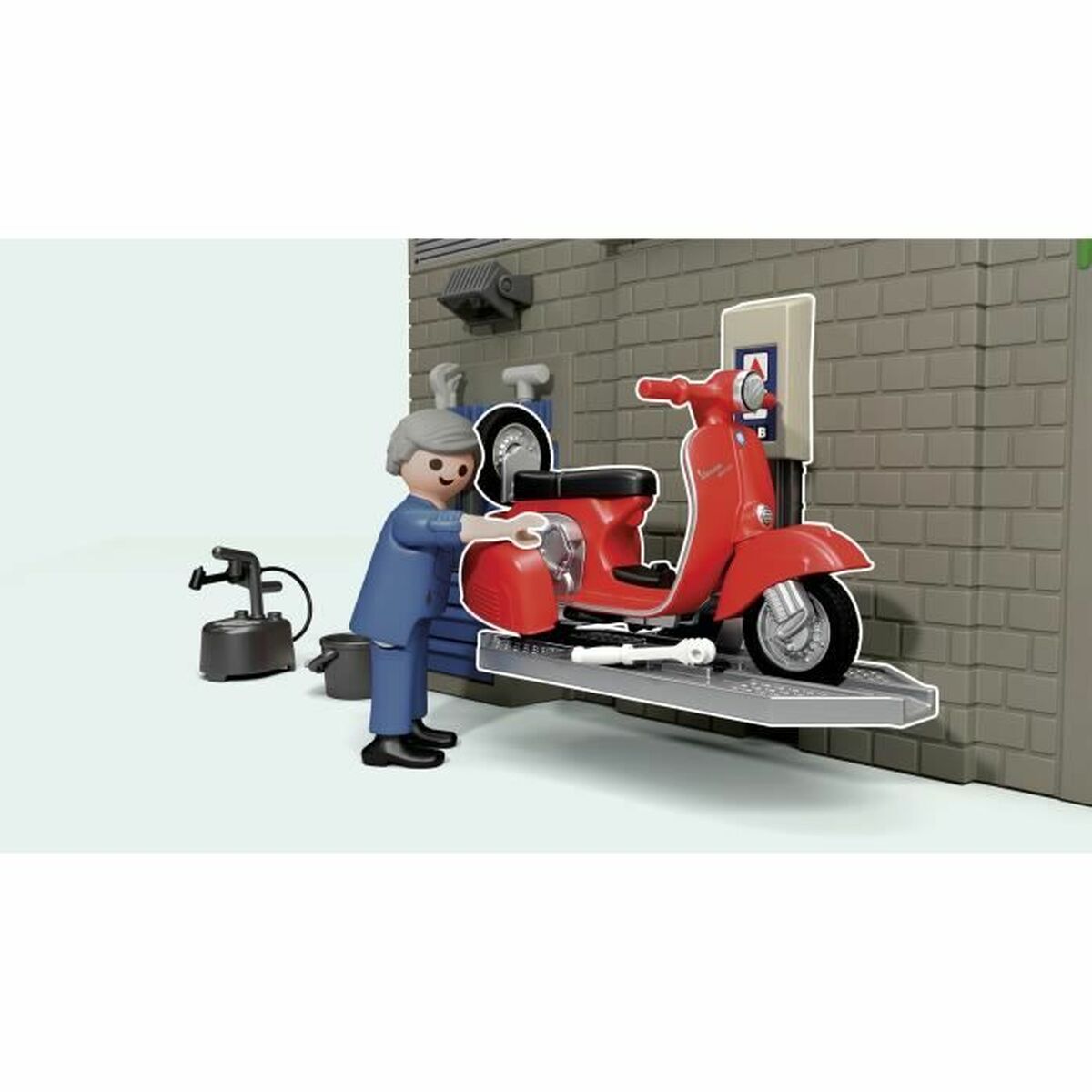 Playmobil Playset Playmobil Vespa Retro Garage