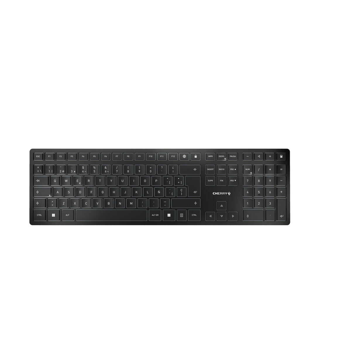 Cherry Bluetooth Klaviatuur Cherry Kw 9100 Slim Must Hispaaniakeelne Qwerty