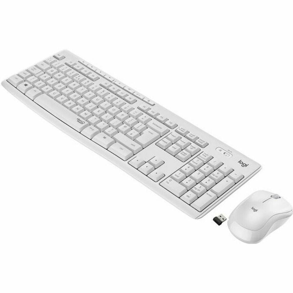 Logitech Klaviatuur Ja Juhtmevaba Hiir Logitech Mk295 Valge Prantsuse Azerty