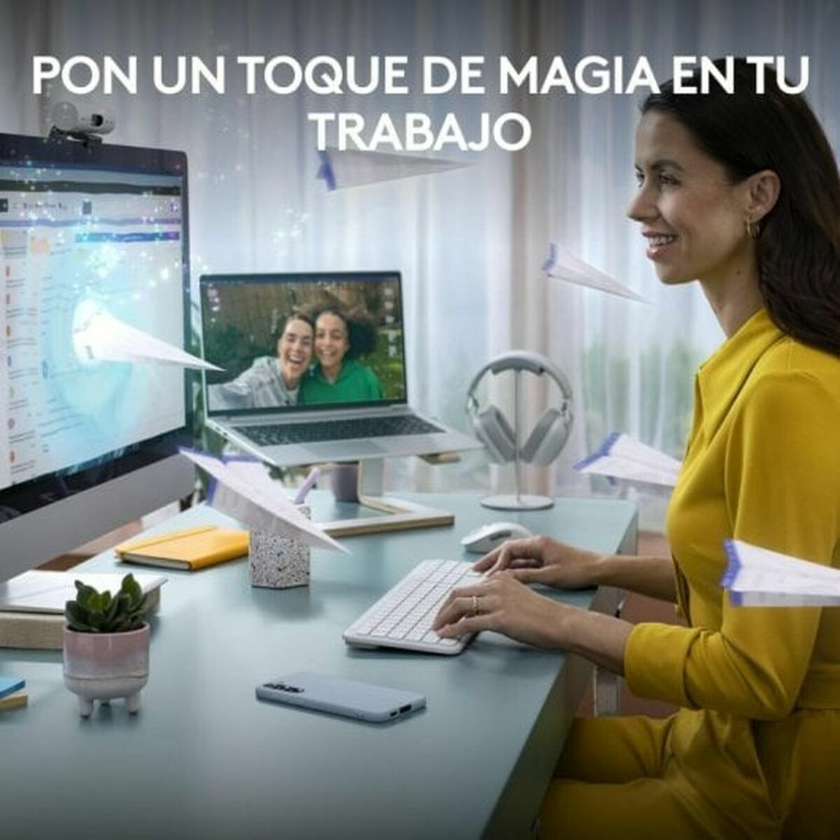 Logitech Klaviatuur Ja Hiir Logitech 920-012596 Valge Hispaania Qwerty