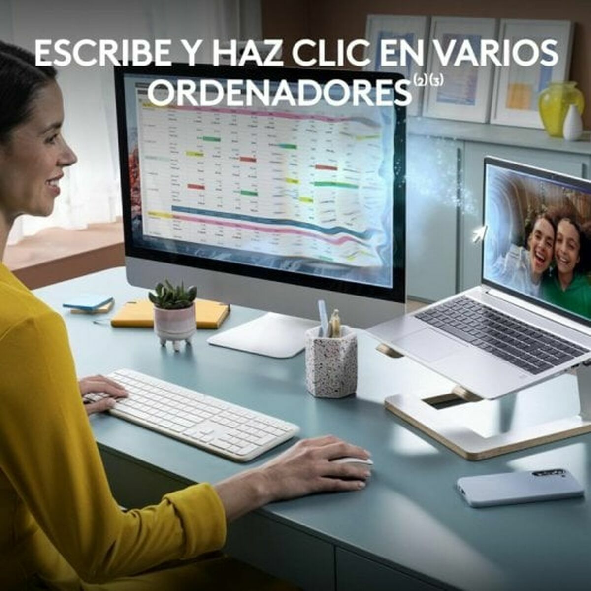 Logitech Klaviatuur Ja Hiir Logitech 920-012596 Valge Hispaania Qwerty