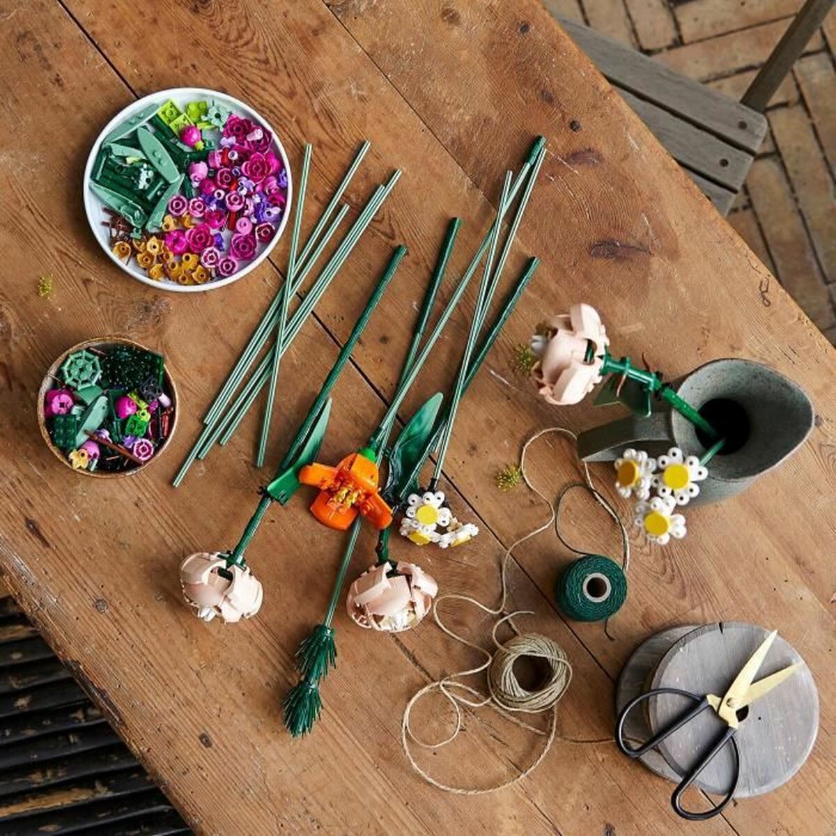 Lego Playset Lego Flower Bouquet Täiskasvanutele 756 Tükid, Osad