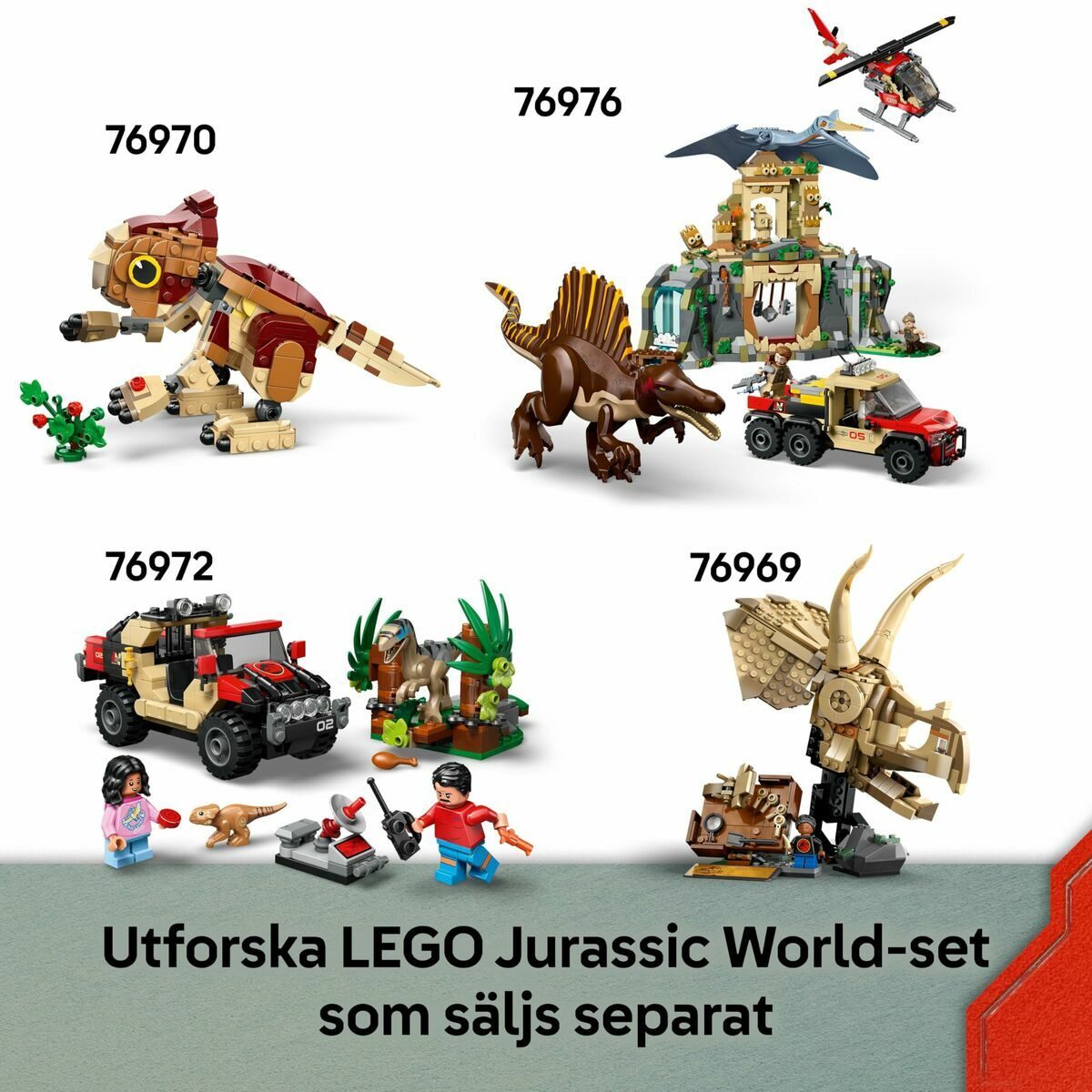 Lego Konstruktsioon Komplekt Lego Jurassic World 76973 Raptor & Titanosaurus Tracking Mission