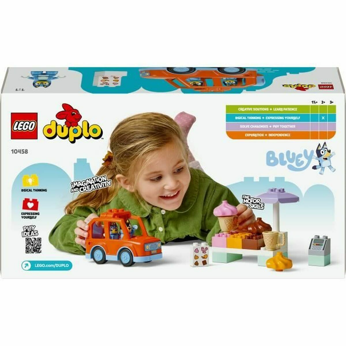 Lego Konstruktsioon Komplekt Lego Duplo 10458 Ice Cream Trip With Bluey 22 Tükid, Osad