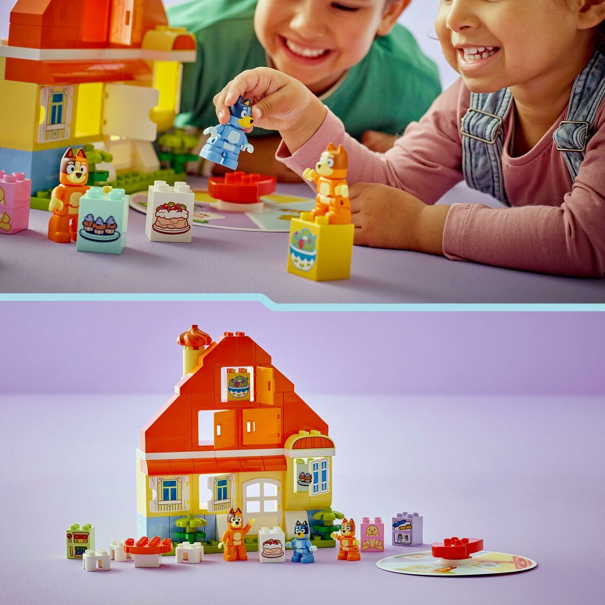 Lego Konstruktsioon Komplekt Lego Duplo 10459 Bluey's Family House With Memory 83 Tükid, Osad