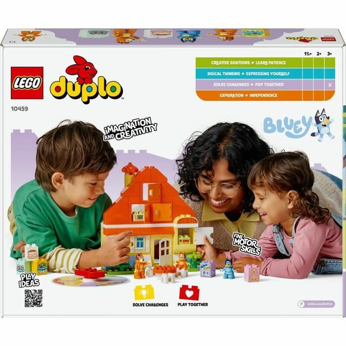 Lego Konstruktsioon Komplekt Lego Duplo 10459 Bluey's Family House With Memory 83 Tükid, Osad