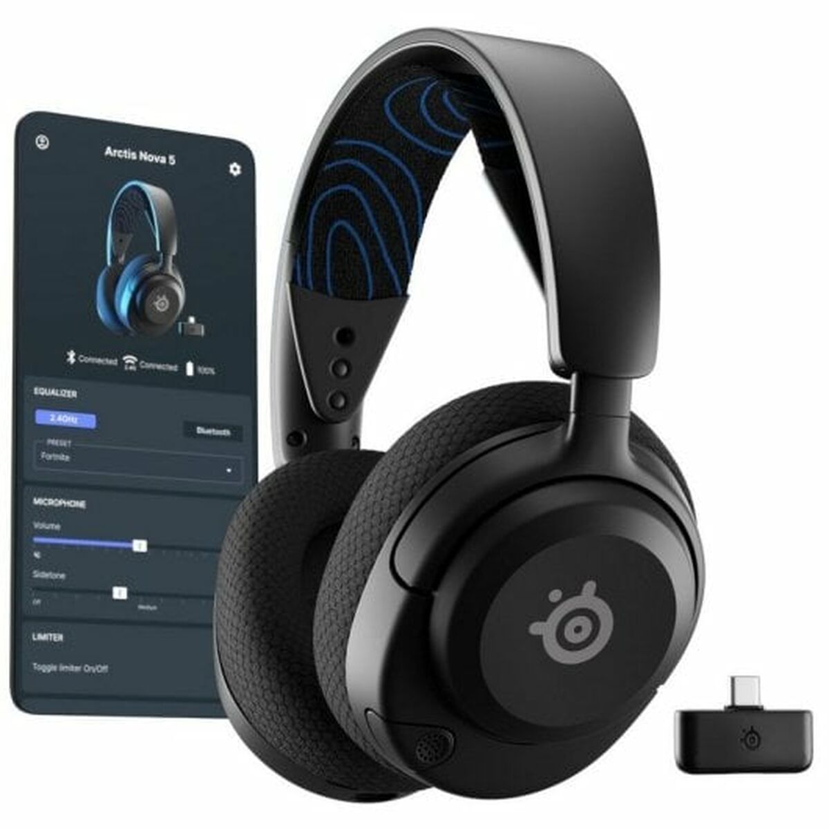 Steelseries Kõrvaklapid Mikrofoniga Steelseries Arctis Nova 5P Must