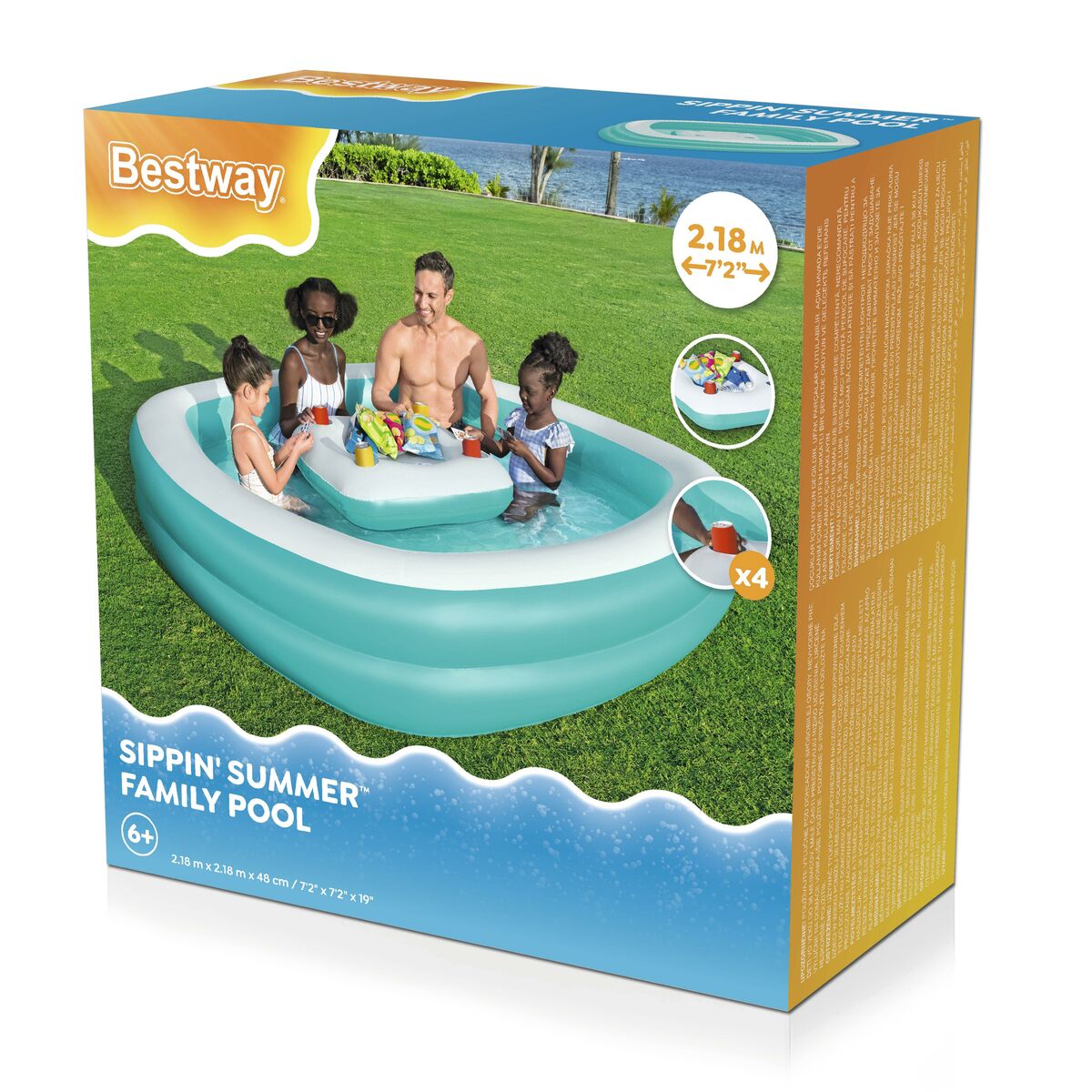 Bestway Täispuhutav Lastebassein Bestway 218 X 48 X 218 Cm