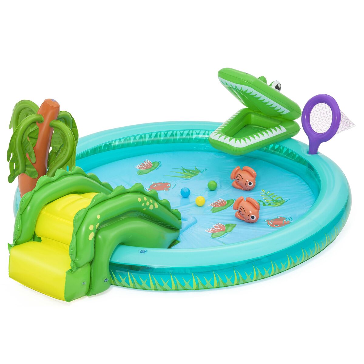 Bestway Täispuhutav Lastebassein Bestway Crocodile Cove 224 X 181 X 72 Cm