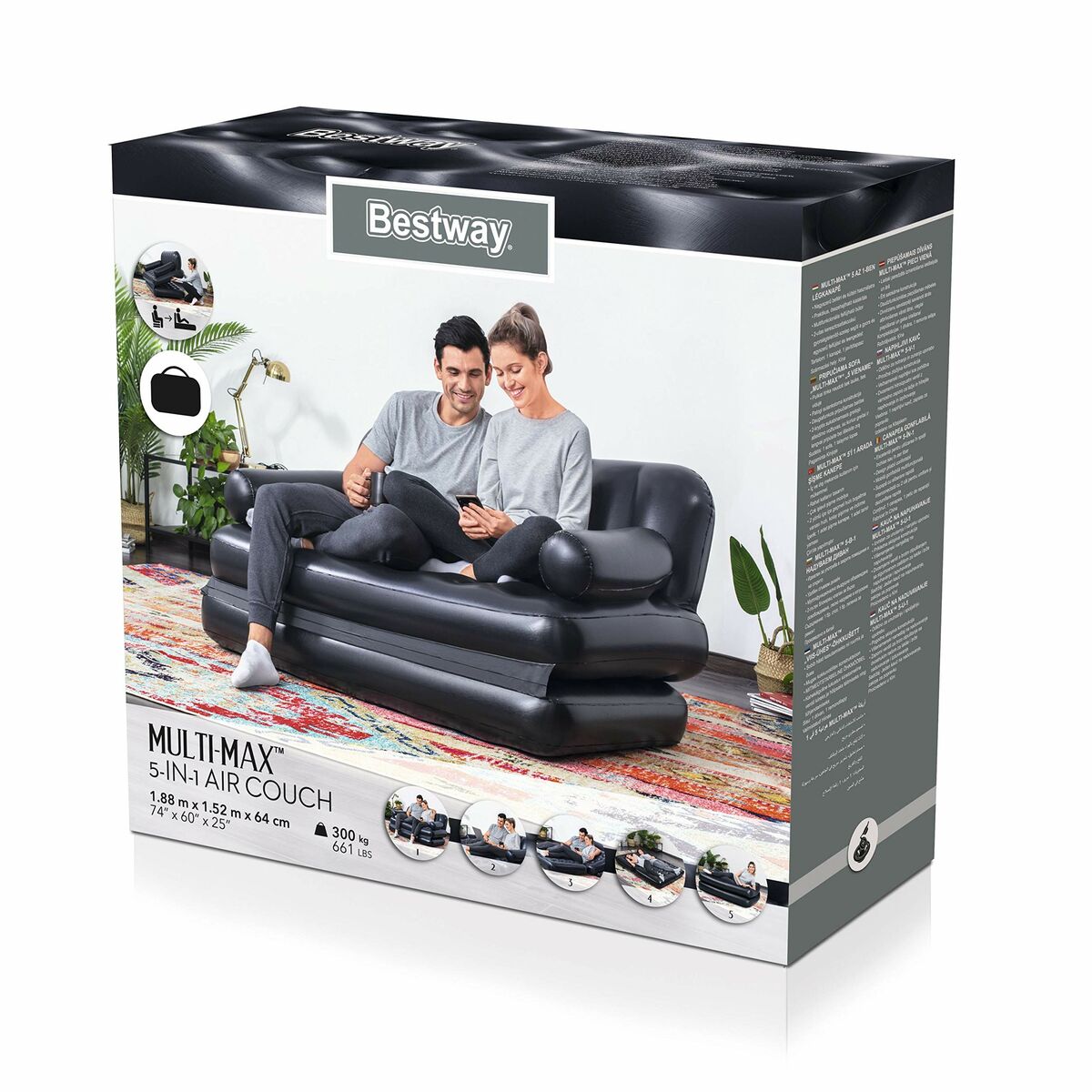 Bestway Täispuhutav Tugitool Bestway 188 X 152 X 64 Cm