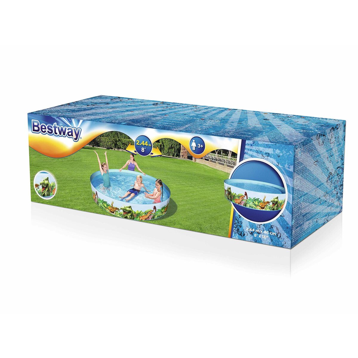 Bestway Täispuhutav Lastebassein Bestway Dinosaurused 244 X 46 Cm