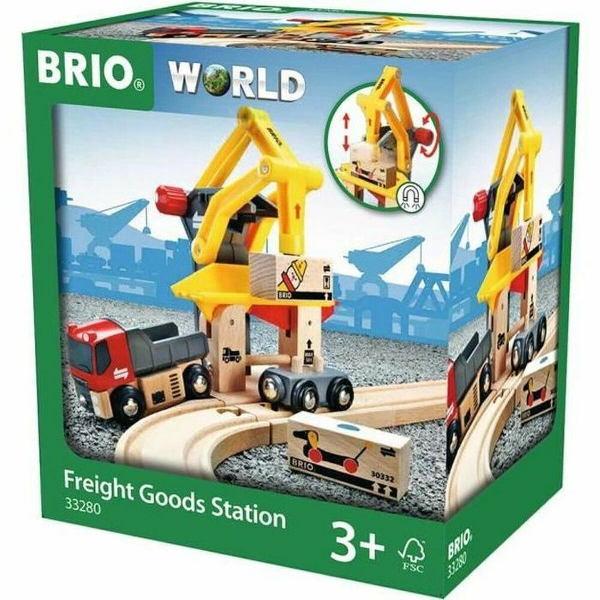 Brio Konstruktsioon Komplekt Brio Freight Loading Crane Mitmevärviline Multi 6 Tükid, Osad