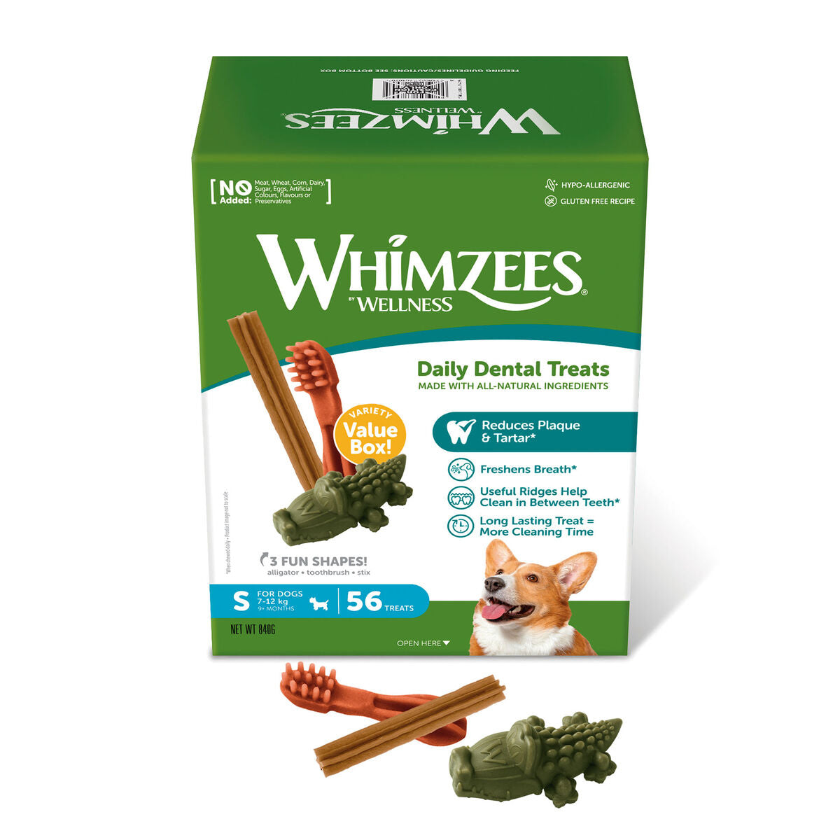Whimzees Märgtoit Whimzees Daily Dental Treats 56 Ühikut