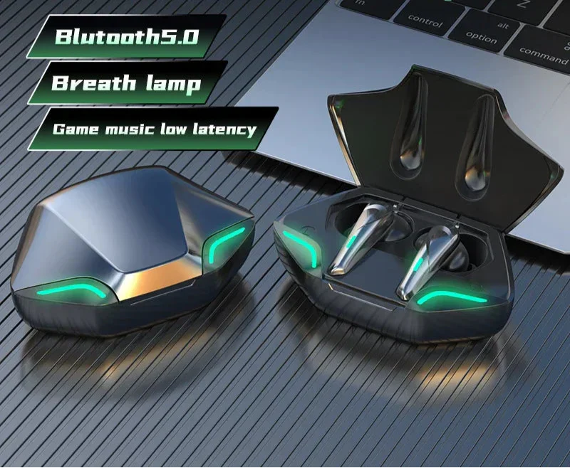 Juhtmevabad Bluetooth-mängukõrvaklapid mikrofoniga – HiFi-heli