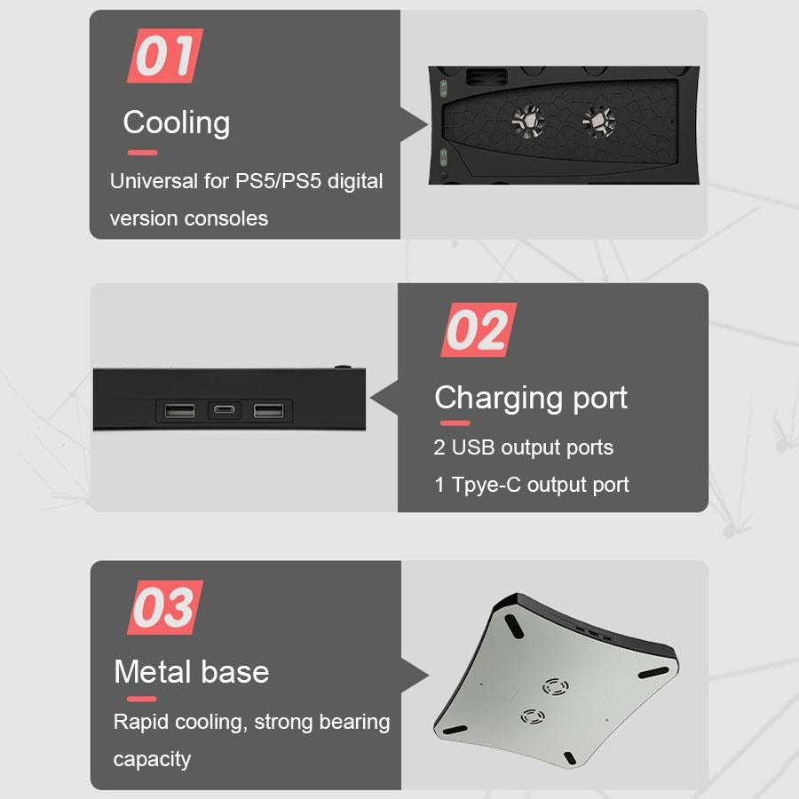 NNEIDS hoiuraam ja laadimisalus PS5 jaoks